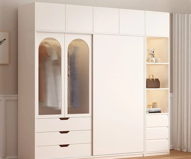 Wardrobe Closet Modern Solid Wood Easy Assembly Sturdy Durable Stable Construction Space Saving Comfortable Ergonomic Design