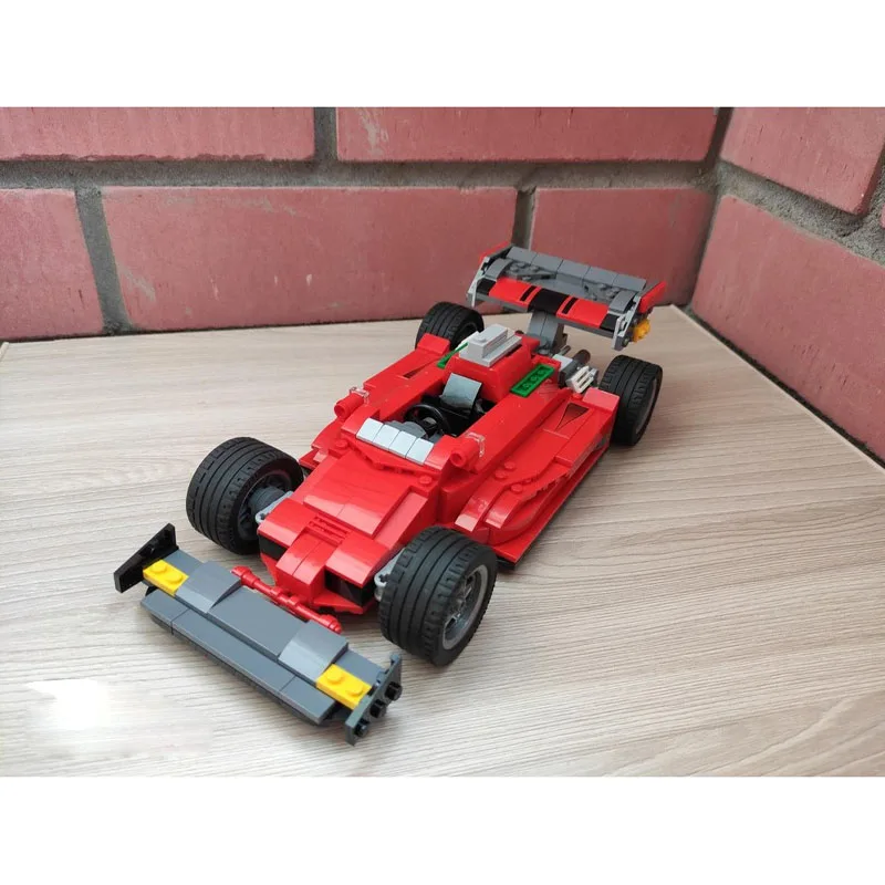 MOC-49428 Classico Nuovo Sport Rosso Supercar Racing Building Blocks Modello, 581 Pezzi, Regalo Giocattolo di Compleanno per Ragazzi e Bambini
