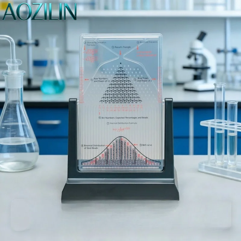 AOZILIN Acrylic Galton Board Bell Curve Statistics Experiment Model Mathematics Teaching Aid Desk Decor Toy