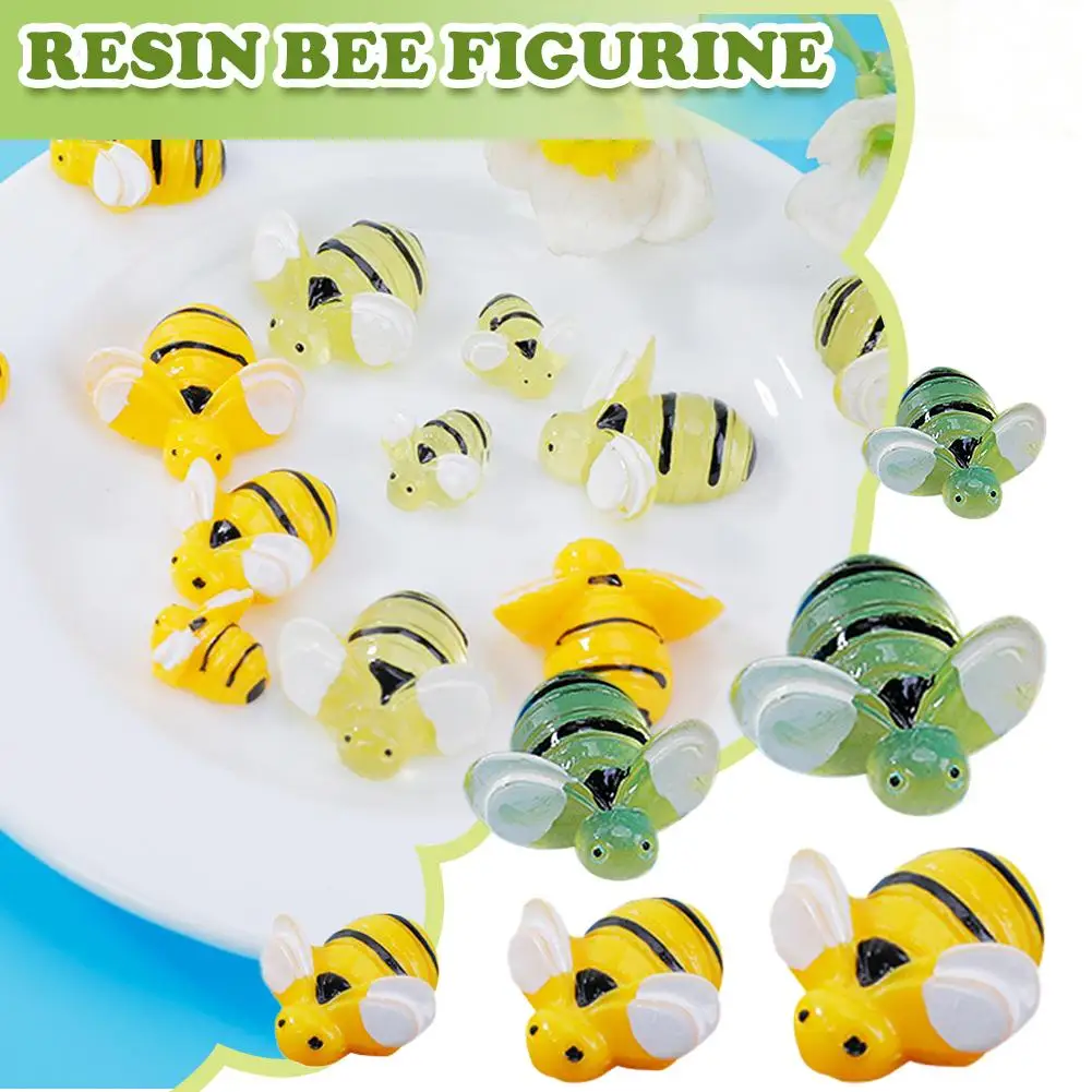

Resin 3D Cute Mini Bee Flatback Figurines Scrapbook Nail Art Applique Decor Wedding Crafts J3M6