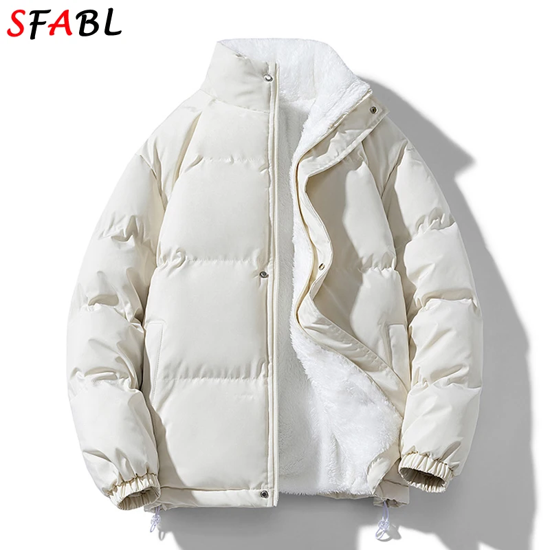 Loose Puffer Jacket Men Windbreak Winter Men\'s Coats Oversize Parka Cotton Padded Coats Thick Warm Korean Women Padding Outwear