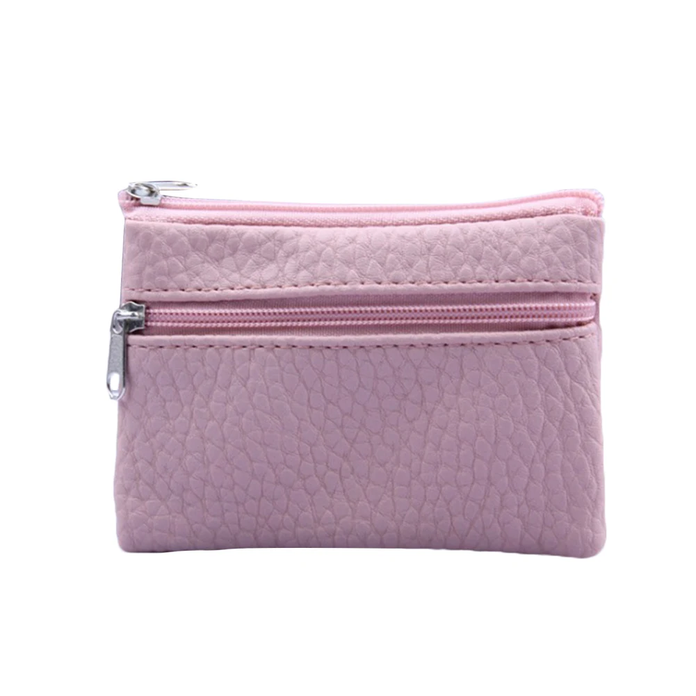 Women PU Leather Coin Purse Small Short Wallet Fashion Change Purses Mini Zipper Money Bags Children's Pocket Wallets Key Holder