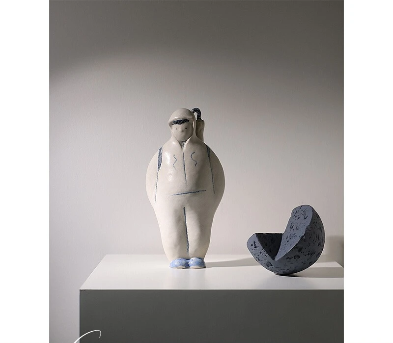 

Portrait ceramic sculpture, living room entrance entrance desktop decoration light luxury ornament