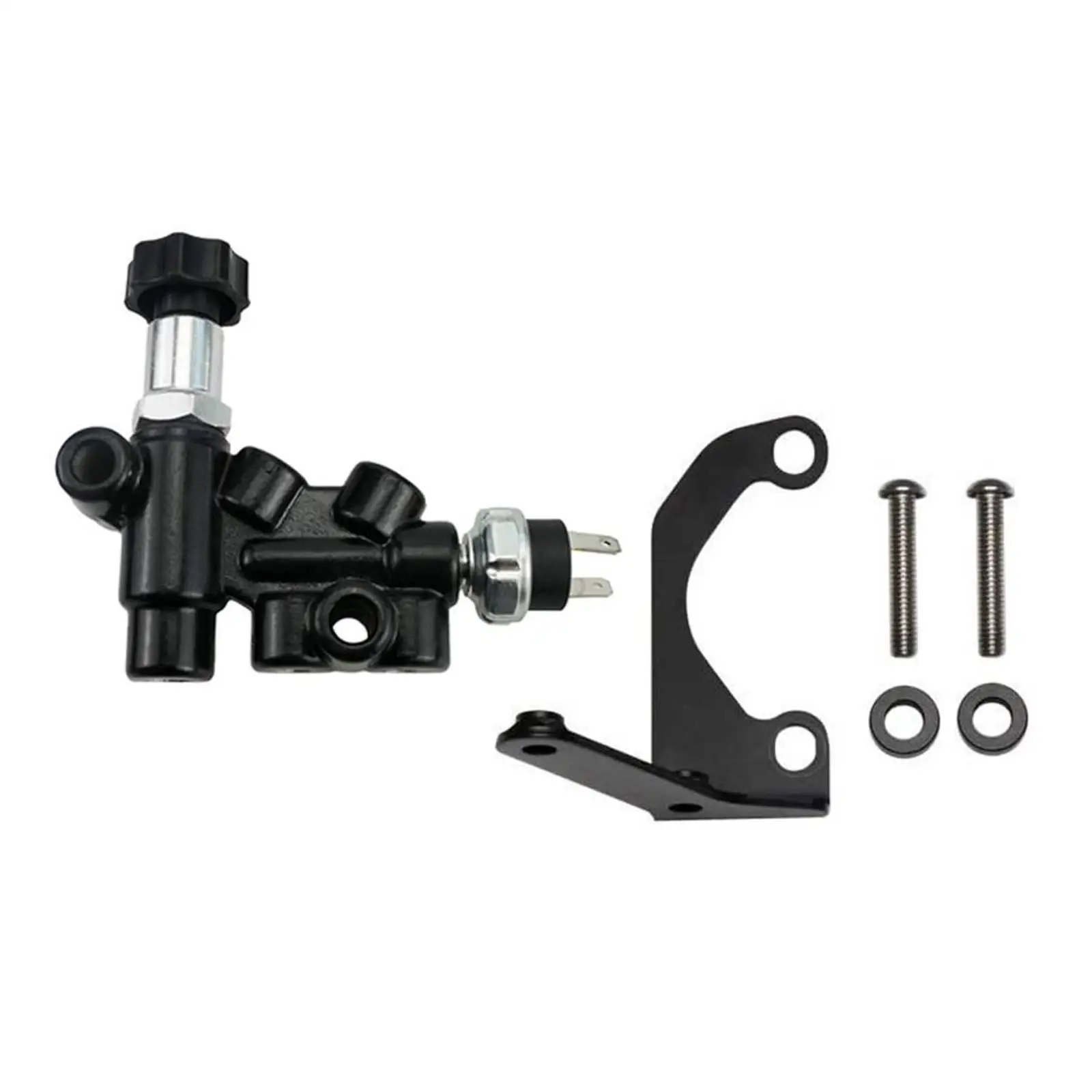 Adjustable Knob Brake Fluid Proportioning Valve Kit with Stainless Tubes for Car Master Cylinder Retro Fitment