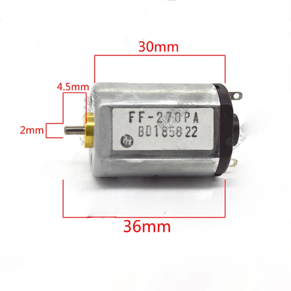 Micro FF-270PA DC Electric Motor DC 3V 4.2V 5V 6V 10000RPM High Speed Motor  Manual Small Toy Car Boat Model Shaft Dia.2mm