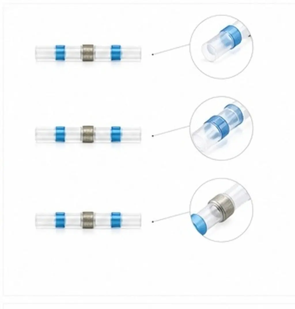 200Pcs Welding Sealing Butt Connectors Heat Shrink Waterproof Wire Connector Kit for Automotive Sealing Wire Connectors