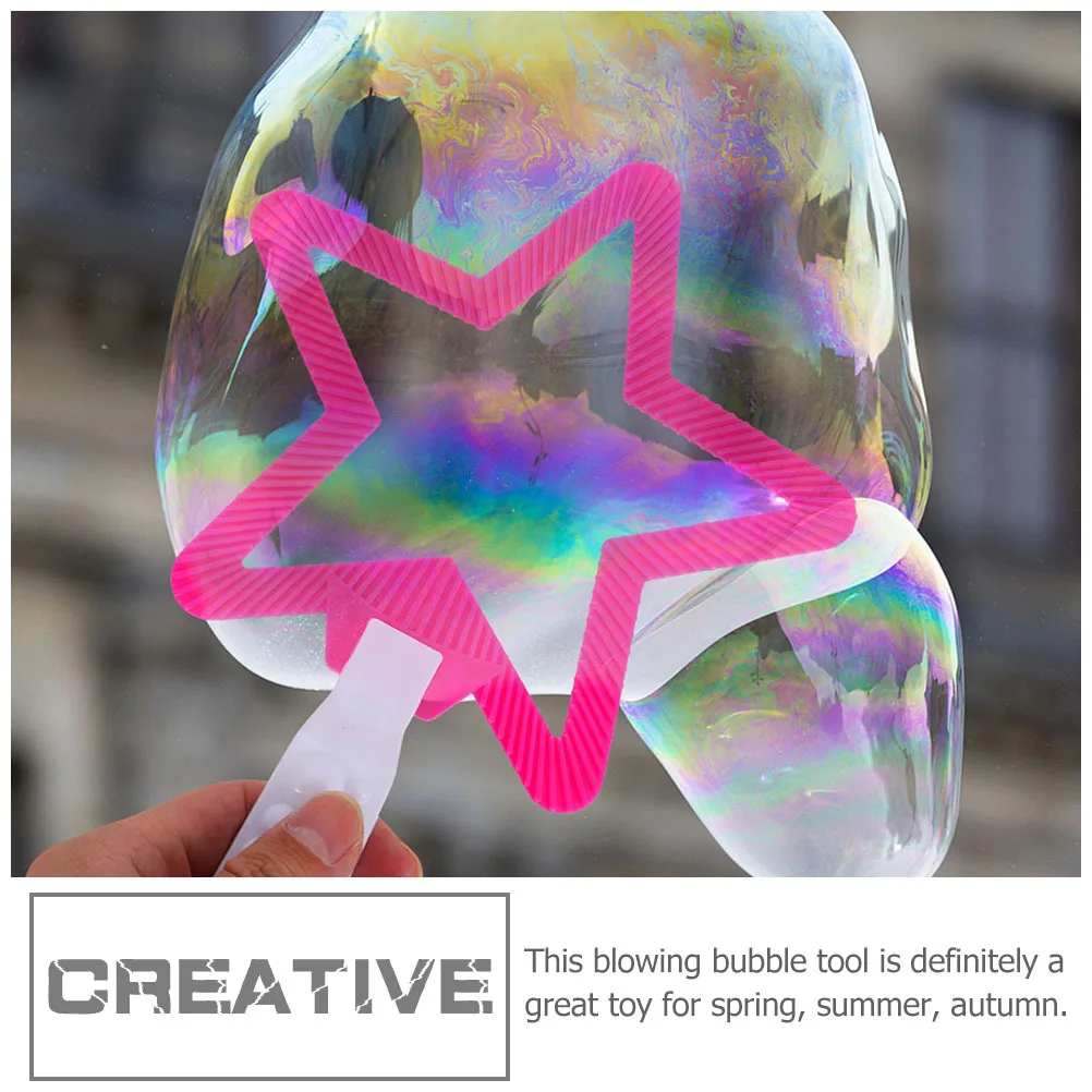

4Pcs Colorful Bubble Making Ring Set Giant Blowing Bubble Tool for Children Spring Summer Fun Activity Gift Bubbles Maker