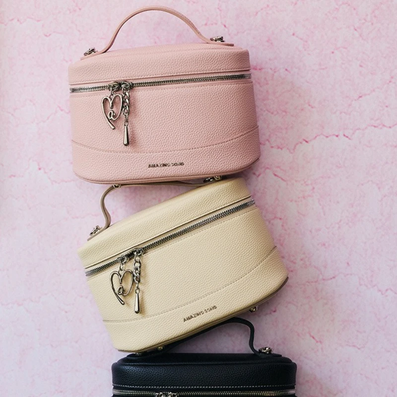 Amazing Song 2025 Pudding Bag Small Leather Commuter Fashion Single Shoulder Crossbody Bucket Bag Makeup Bag for Women