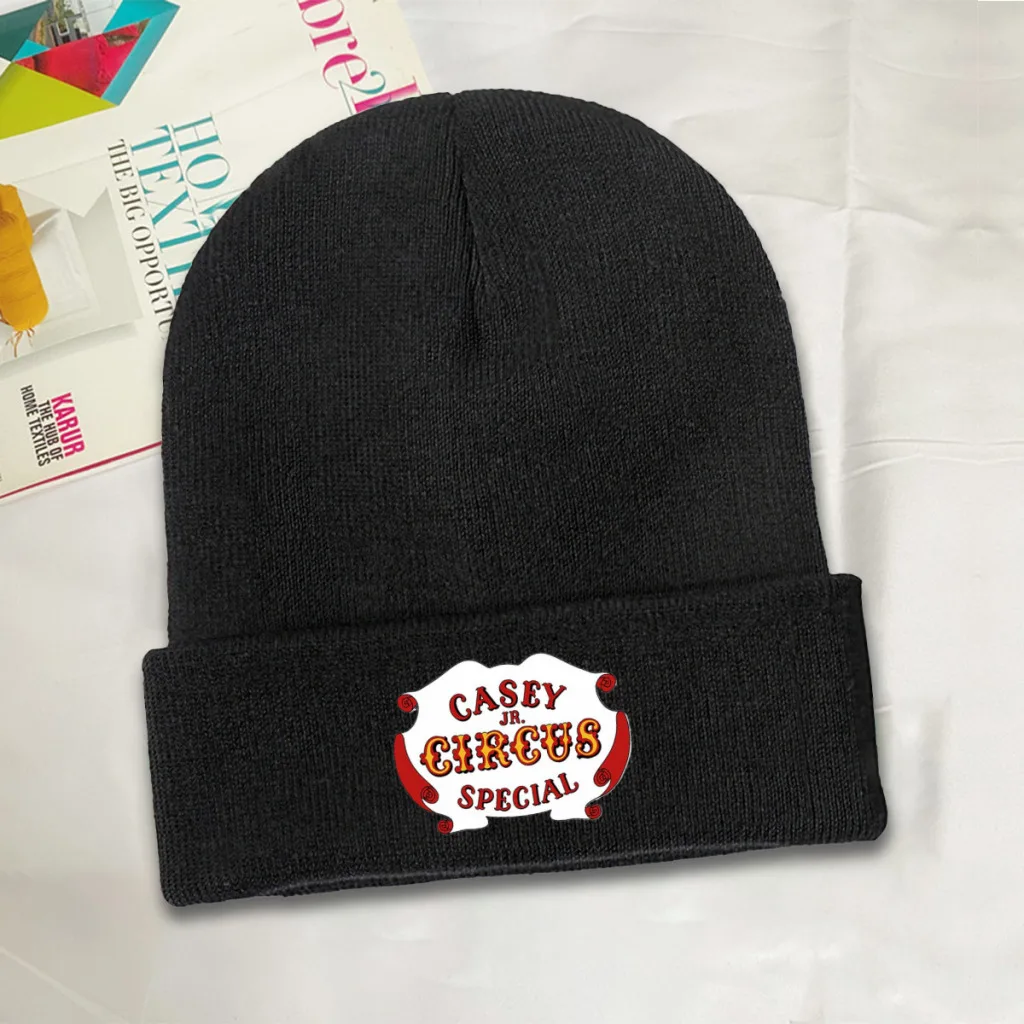 Casey Jr. Circus Train Knitted Hat Women's Men's Skullies Beanies Autumn Winter Hat  Warm Cap