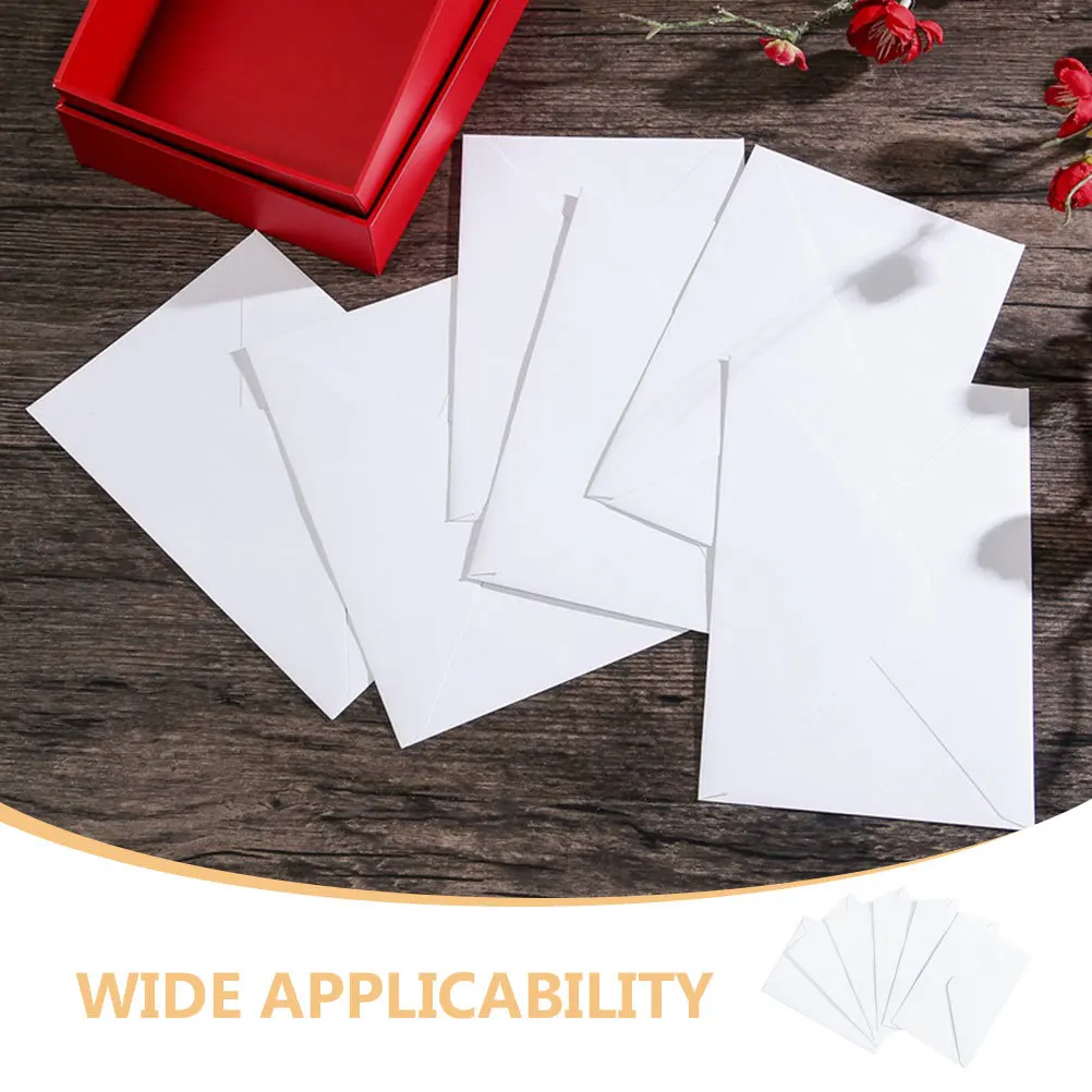 50 قطعة من المظاريف البيضاء المزخرفة للمشروعات الإبداعية والدعوات والصور وبطاقات الحروف وحفلات الأعمال تستخدم المغلف الأبيض #4