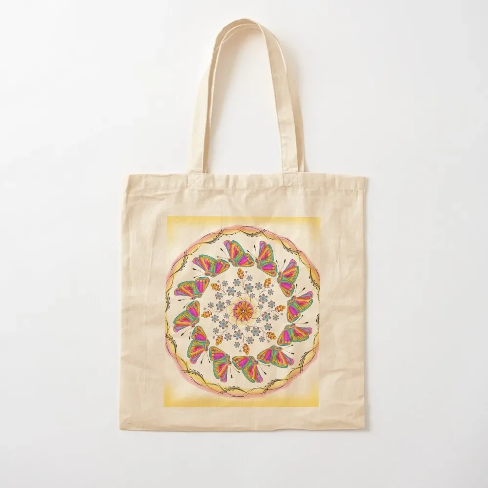 

Butterfly Mandala Tote Bag shopper bags for women shopping trolley bag men women