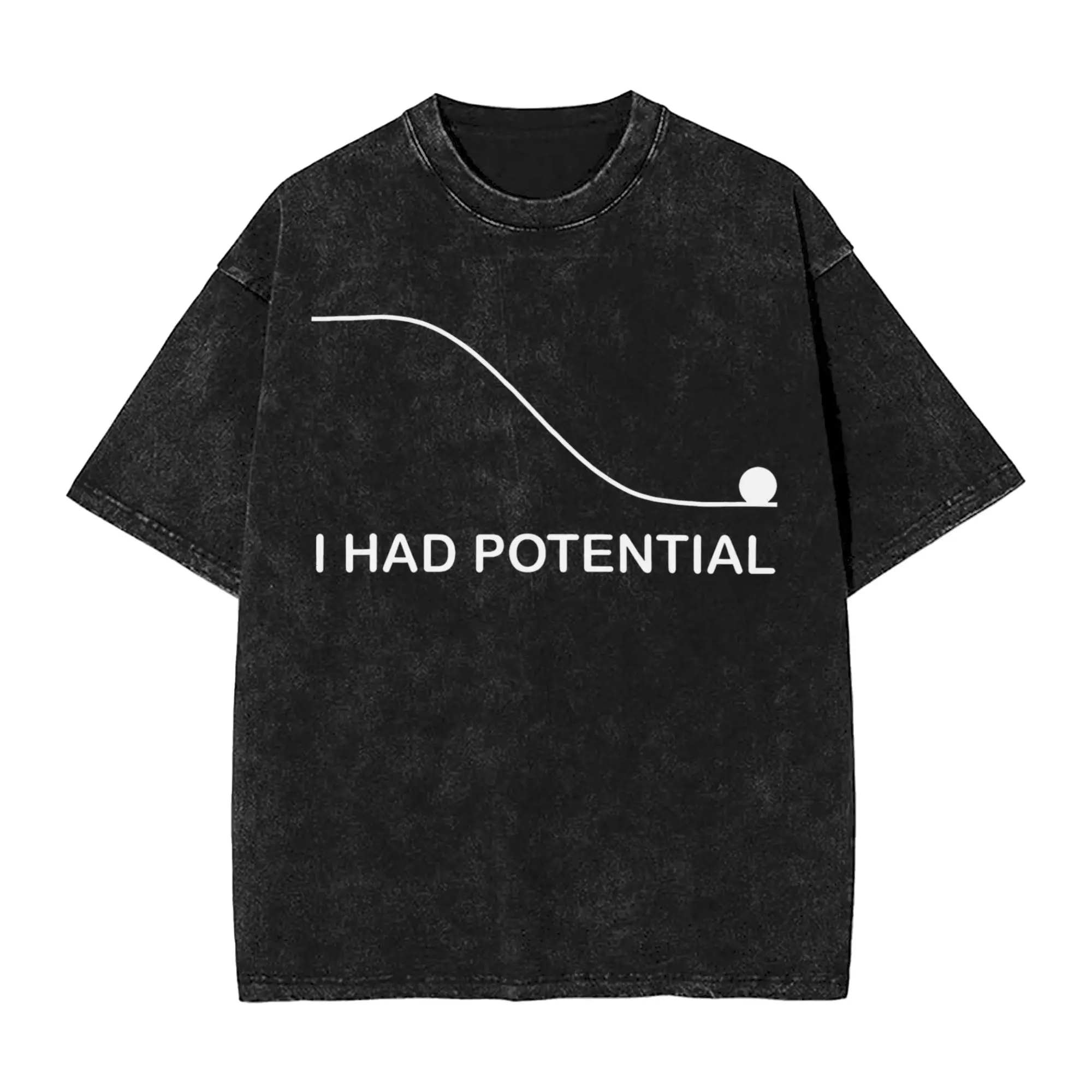 I Had Potential T-Shirt Summer  Y2K Funny T-Shirts Casual Trendy Cool Tshirt For Male Short Sleeve Pattern Tops