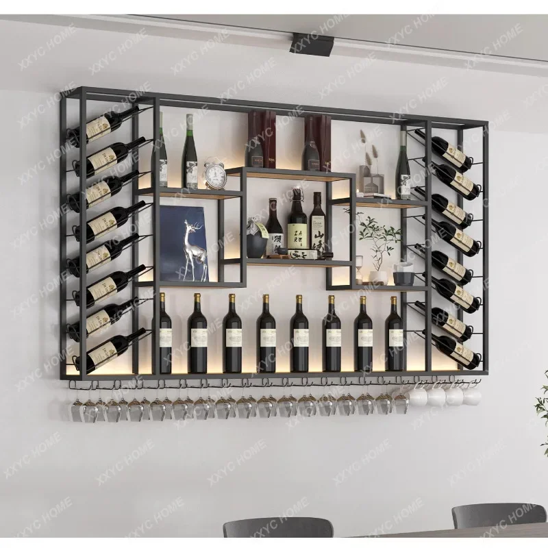 

JJDining Room Wall Rack Wrought Iron Wall-mounted Living Room Rack