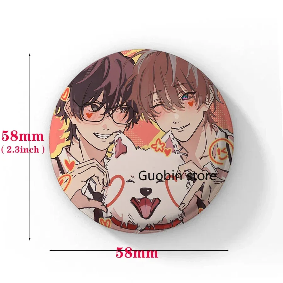 58mm Lost in The Cloud BL Anime Button Pin Cartoon Skylar Cirrus Art Brooch Badge Backpack Decor Accessories Student Stationery