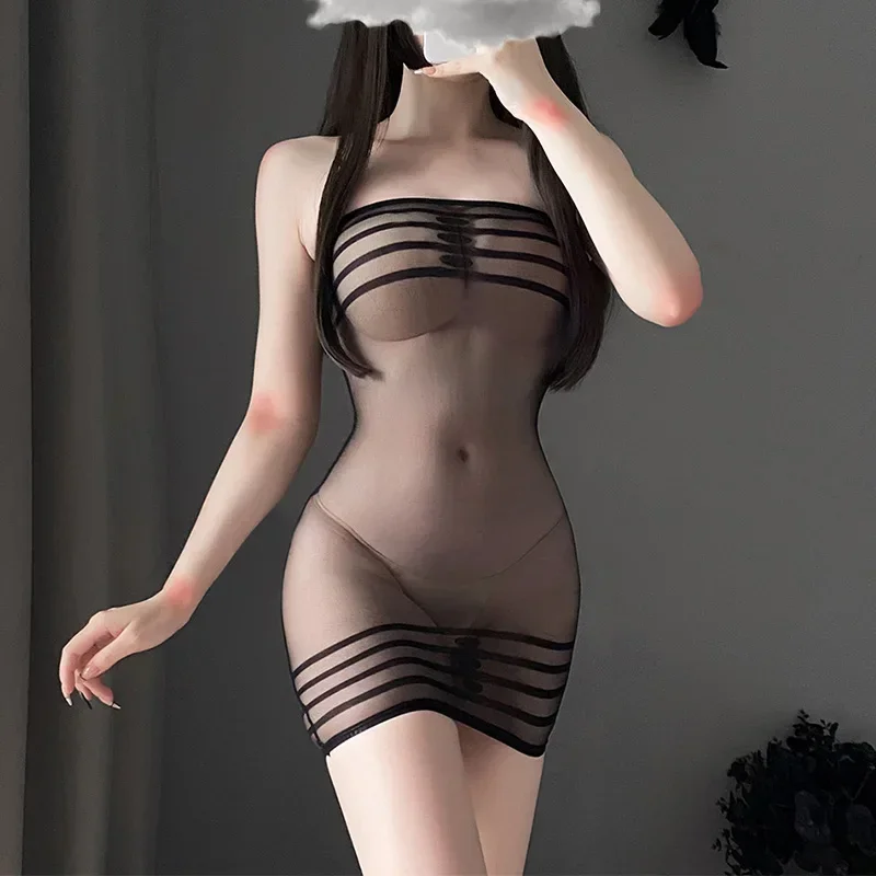 Hot Sexy Bodysuits Catsuit Porno Lingerie for Women Transparent Sex Clothes See Through Body Stockings Erotic Intimate Underwear