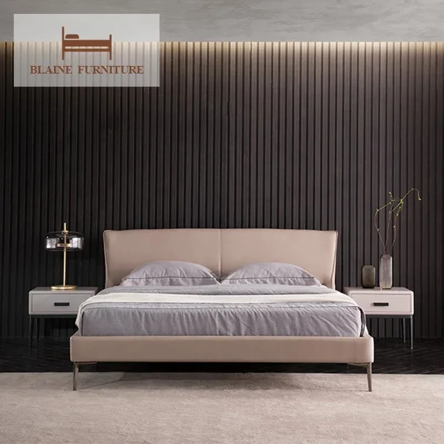 Wholesale Modern Design Home Furniture Fabric Velvet King Size Double Bed Storage Box Bed Frame With  Lift