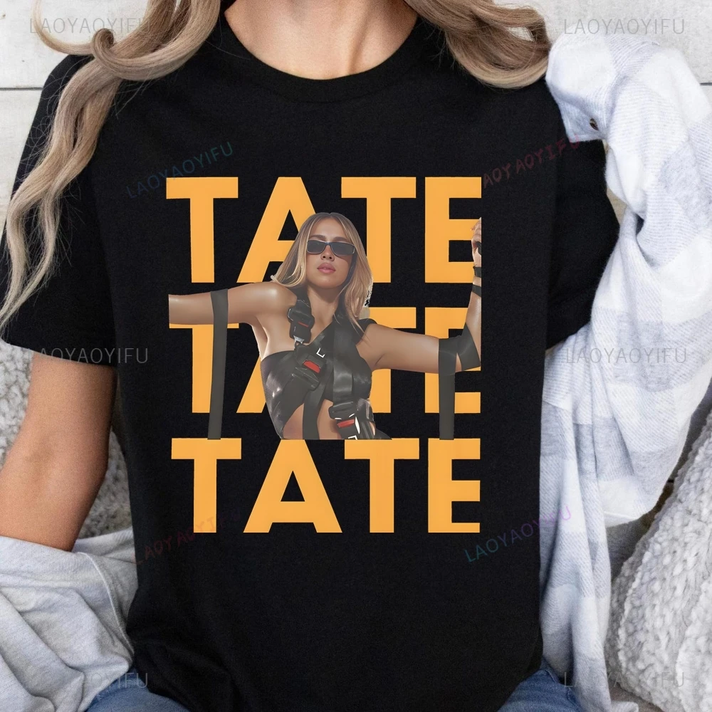 Vintage Canadian Female Singer Tate McRae Printed T-shirt Top Tate McRae Trend Unisex Shirt Graphic Oversized T-shirt