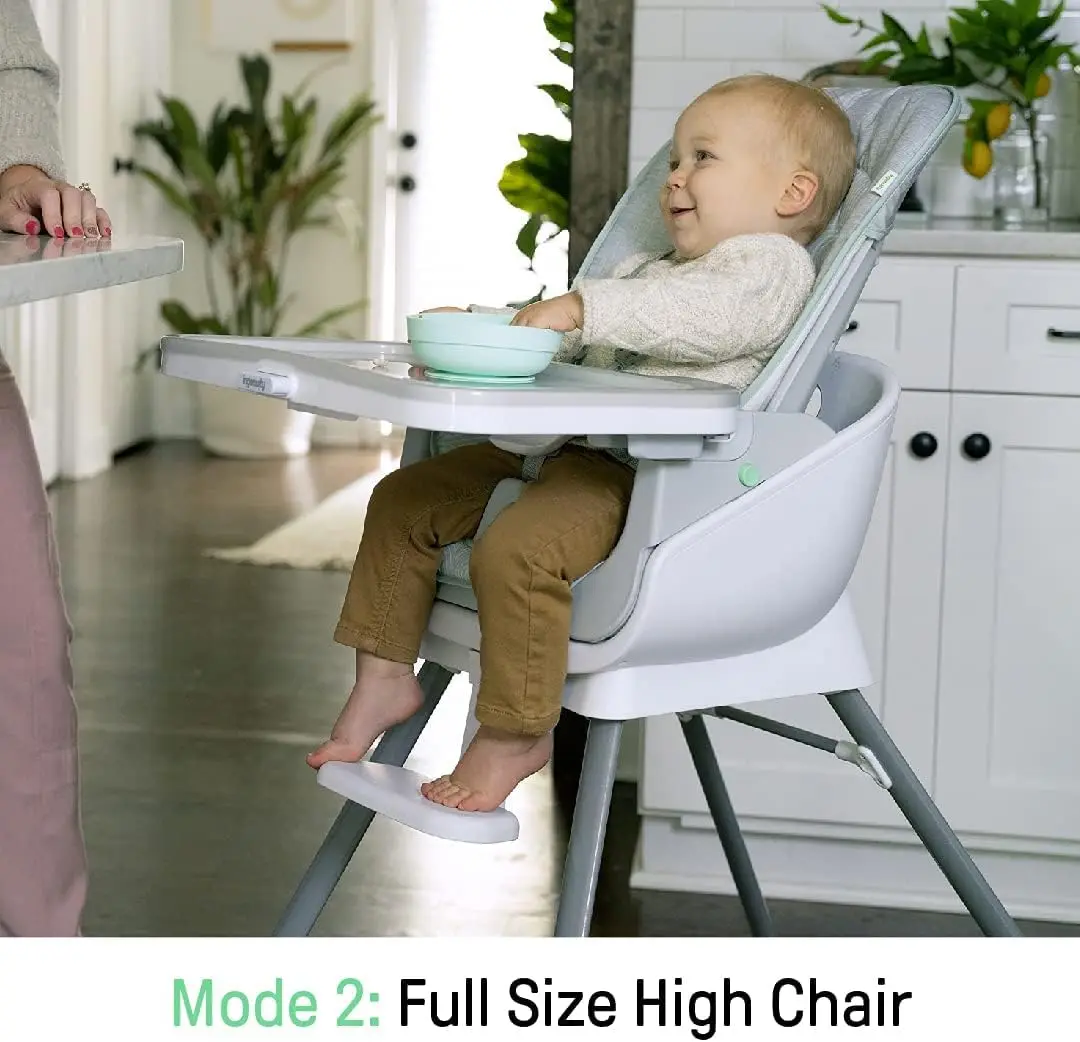 Cadeira alta Beanstalk Baby to Big Kid 6 em 1 converta de assento infantil calmante para assento de reforço de jantar e muito mais, recém-nascido