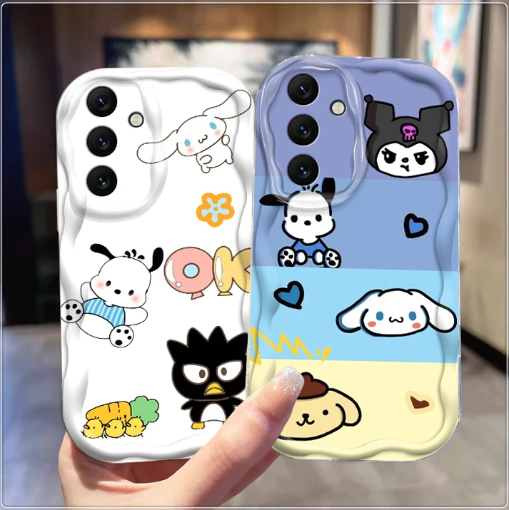 Sanrio Cute Pacha Dog Cartoon For Samsung A55 A54 A53 A52 A35 A34 A33 A32 A25 A24 A23 A22 A21S A15 A13 A14 5G Wave Oil TPU