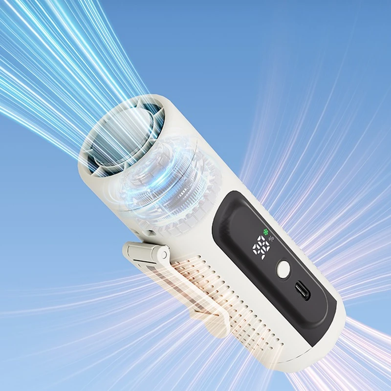 

Portable Neck Fan Rechargeable 3000mAh Type C 3 in 1 Desktop Cooling Fan 199 Speed Travel Hands Free Personal Pocket Fan