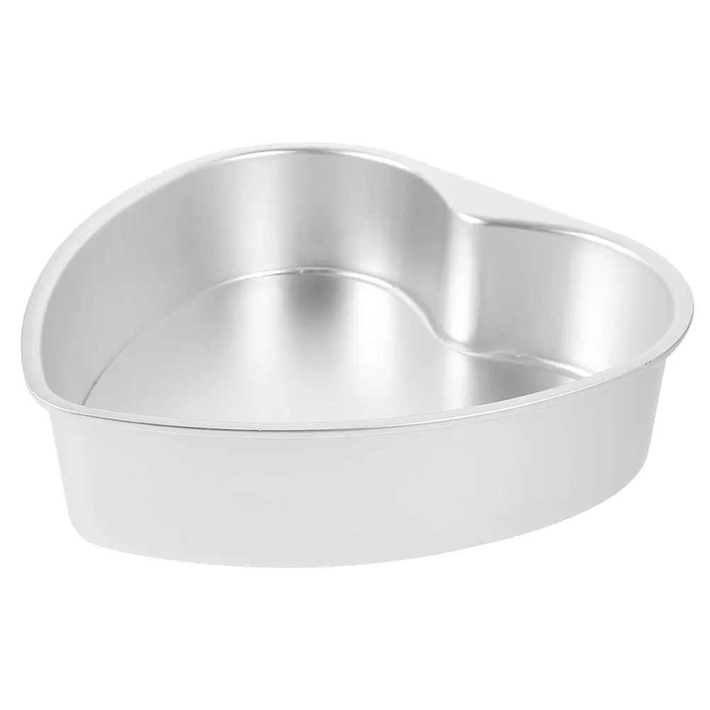 

Heart Cake Mold Baking Supplies Household Silver Aluminum Alloy Trays for Birthday Party
