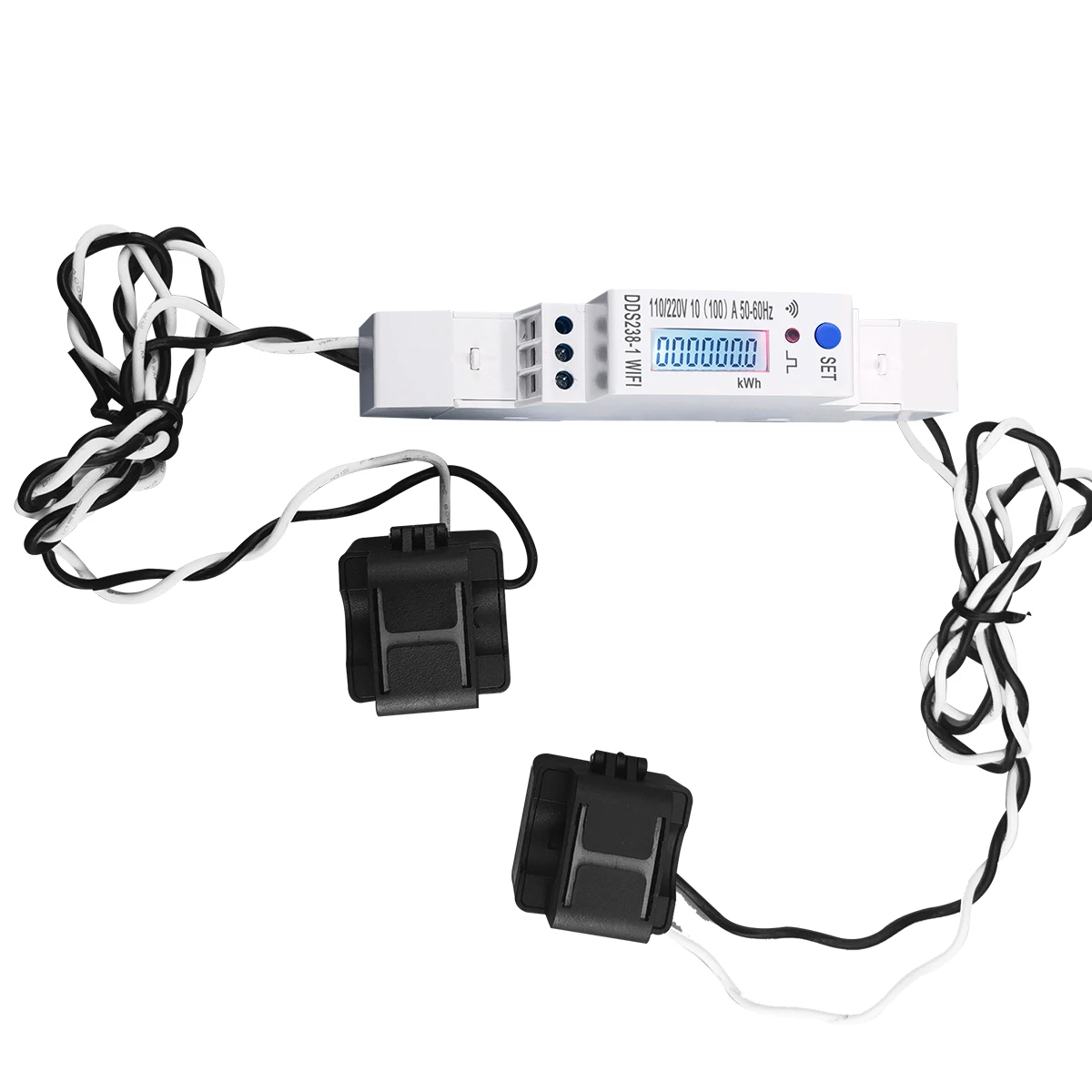 

100A Din Rail 18mm 2 Phase 3 Wires WIFI Smart Energy Meter Power Consumption KWh Meter Wattmeter 110V+110V