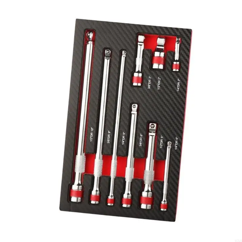 

97qd 9pcs Professional Socket Extension Bar с конструкцией Vivels Head Heavy Duty Steel 1/4 "3/8" "Драйв для графического