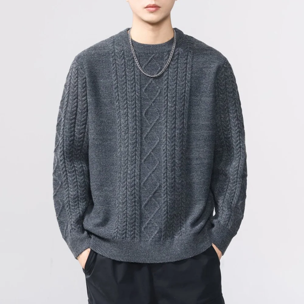 

Мужской осенне-зимний винтажный модный свободный повседневный пуловер, вязаные свитера, джемперы, мужские трикотажные топы