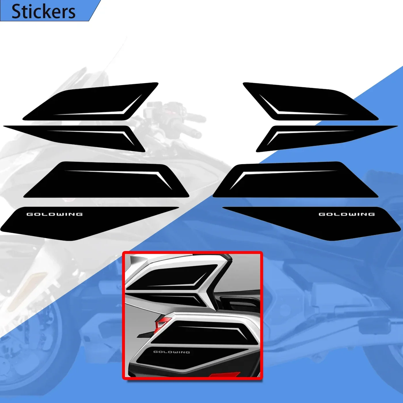 For HONDA Goldwing GL1800 GL 1800 Tour Trunk Luggage Cases Tank Pad Protection Stickers