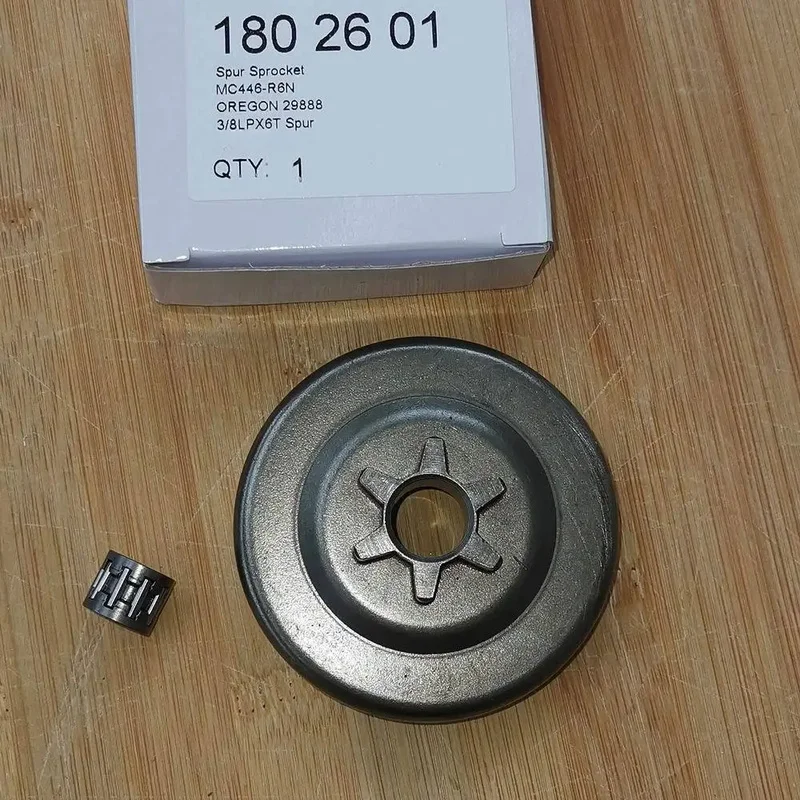 For McCulloch Chainsaw Clutch Spur Sprocket Drum 3/8 LP 6T Heavy Duty Replace OREGON 29888 GB MC446‑R6N Gas Saw Repair Spare