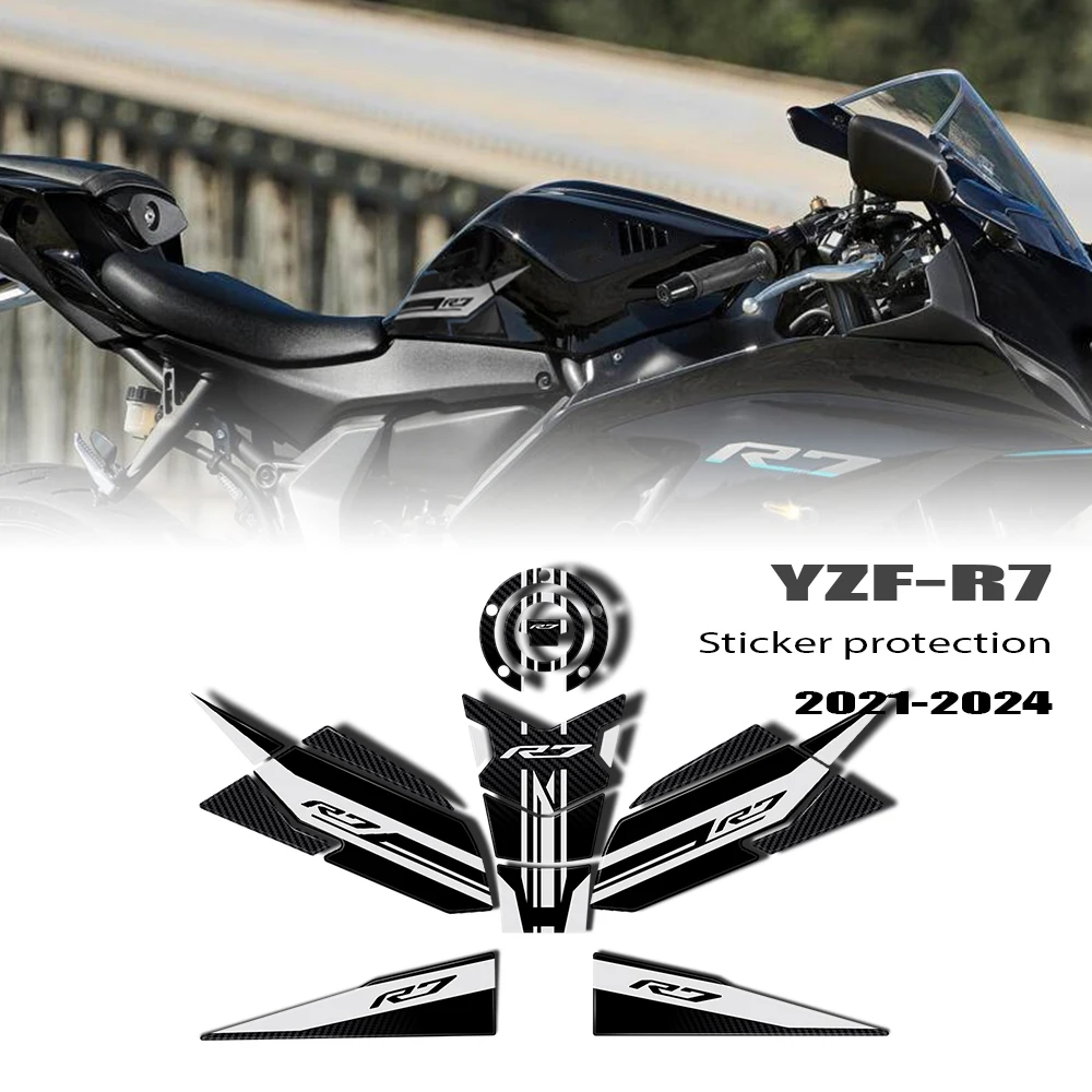 For YZF-R7 R 7 2021 2022 2023 2024 Tank Pad 3D Sticker Motorcycle Accessories Decal Protection Kit