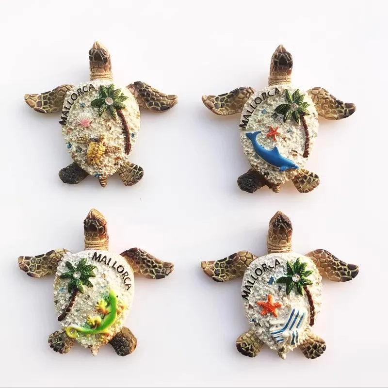 Creative Sea Turtle Sea Wind Travel Souvenir Spain Mallorca Decorative crafts Magnetic refrigerator sticker gift