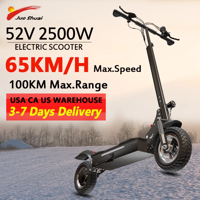 

X750 Electric Scooter 1600W/2500W Powerful Rear Motor Scooter Electric 65KM/H Top Speed Trottinettes électrique for Adults