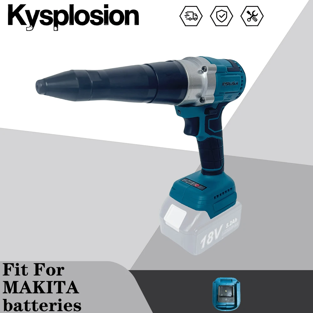 Electric Goddess Brushless Electric Rivet Gun 3-4.8mm Cordless Rivet Nut Gun Drill Insert Power Tools For Makita 18V Battery