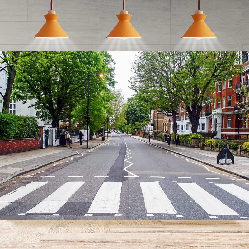 Фото фон Abbey Road Street для музыкальной группы всемирно известная улица Лондона фон для фотографий фотография постер