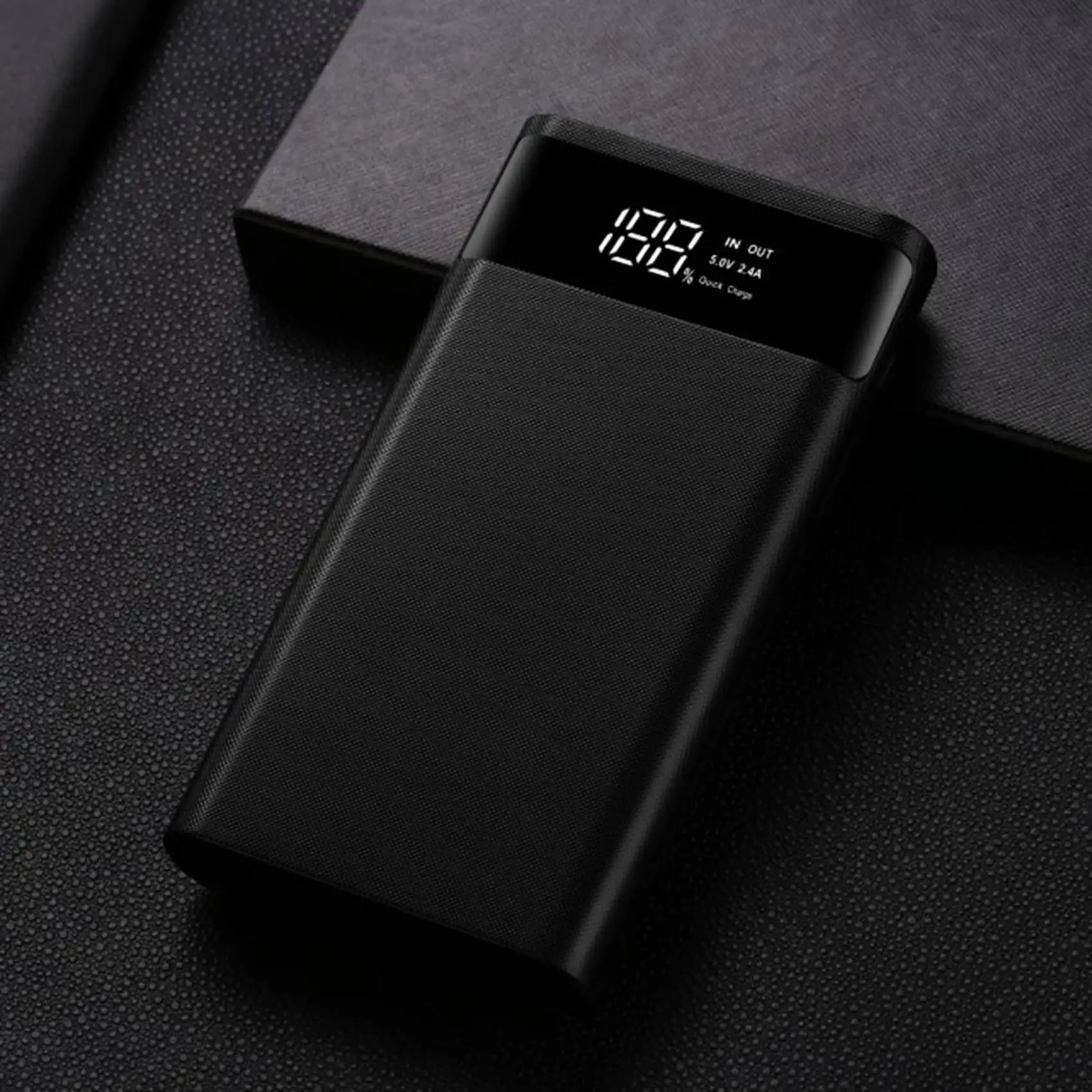 18650 Batteria Power Bank Box 5V 2.1A Display LCD 20000MAh Scheda di alimentazione per batteria 6X18650 Custodia Powerbank fai da te (Nero)