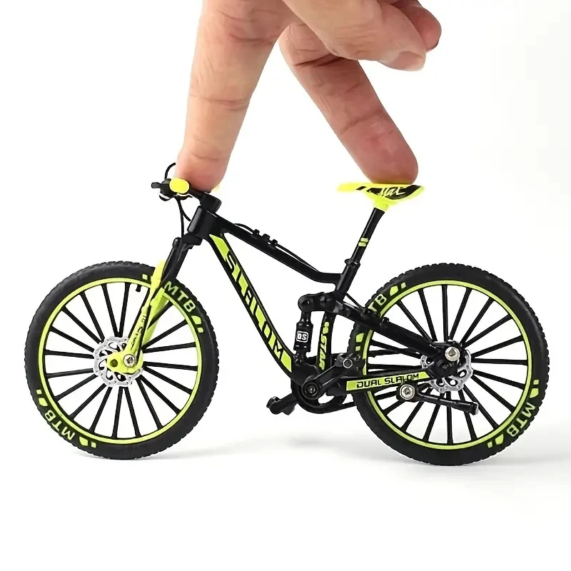 Mini 1:10 Alloy Bicycle Model Desktop Simulation Decoration Finger Mountain Bike Racing Toy Delicate Collection Toy for Children