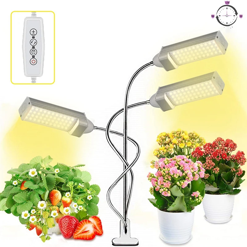 

【OFF-SHELF】3 Heads 3H / 9H / 12H Timer Plant Growth Light LED Light Full Spectrum