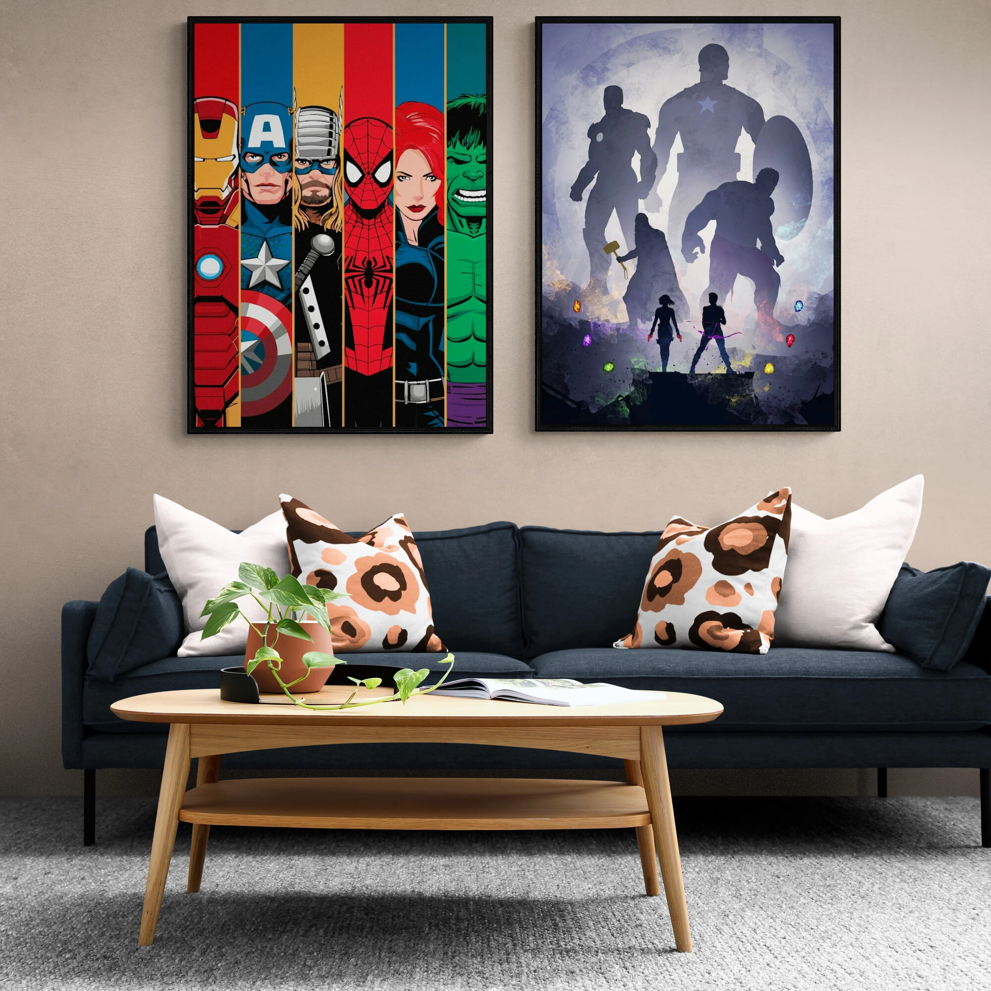 

Marvel Movie Superhero Iron Man Spiderman Captain America Hulk Thor Poster And Prints Canvas Painting Wall Decoration Picture