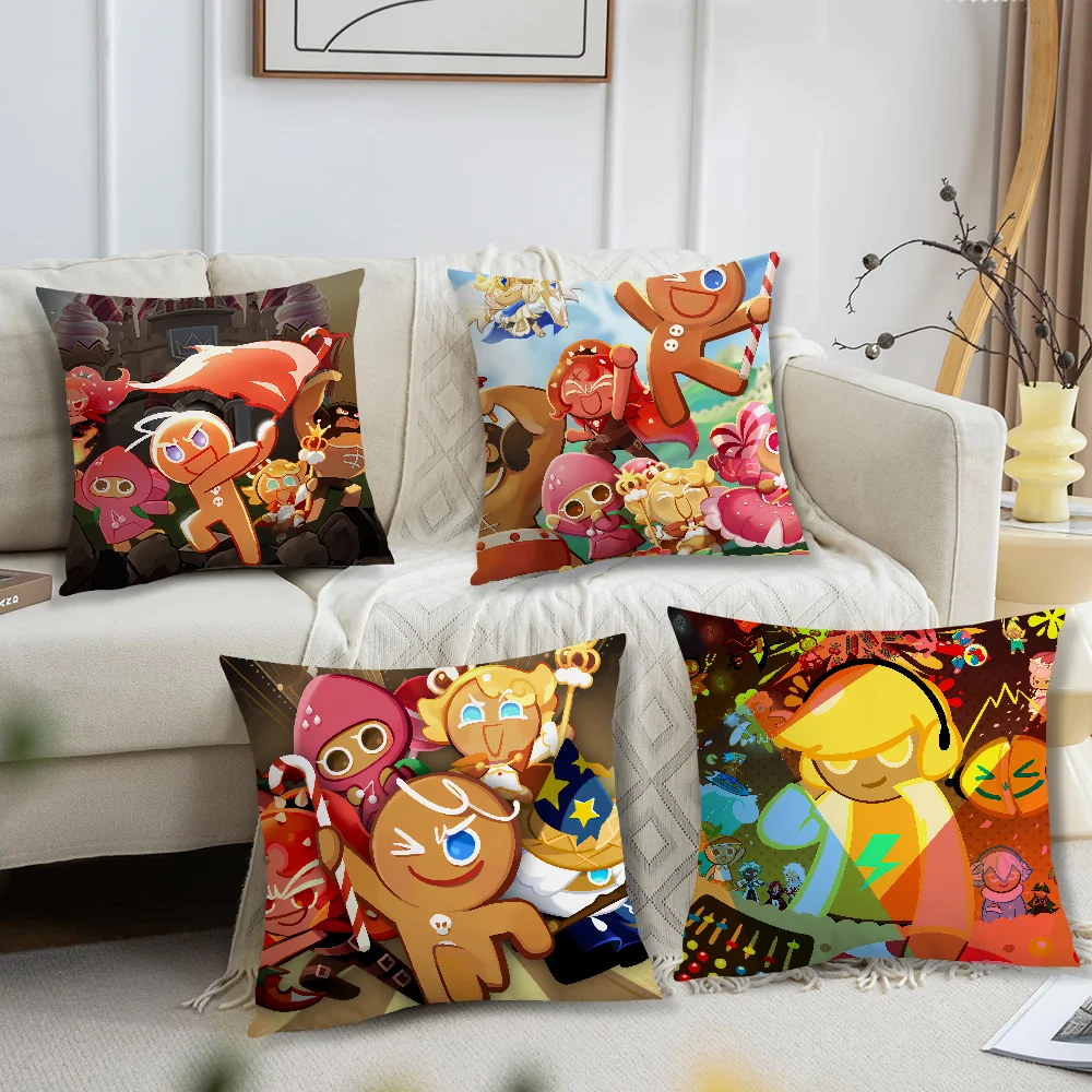 Game C-Cookie Run Kingdom Comfortable soft Pillow Case for Sofa Living Room Home office Decor and Protective Covers