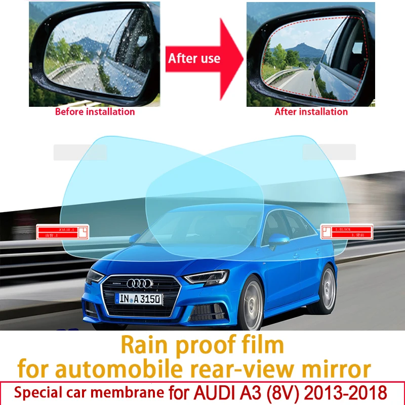 

For AUDI A3 8V 2013-2018 Car Rearview Mirror Protective Film Anti Dazzle Waterproof Anti Fog Rainproof Film Car Accessories