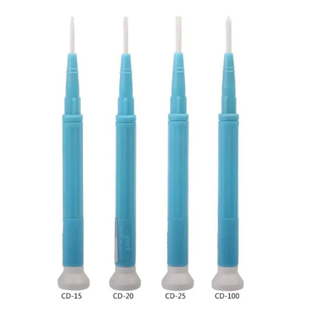 4PCS Ceramic Cross Screw Driver Insulation Flat Point Slotted Screwdriver CD-15/20/25/100 For High Frequency Circuit Adjustment