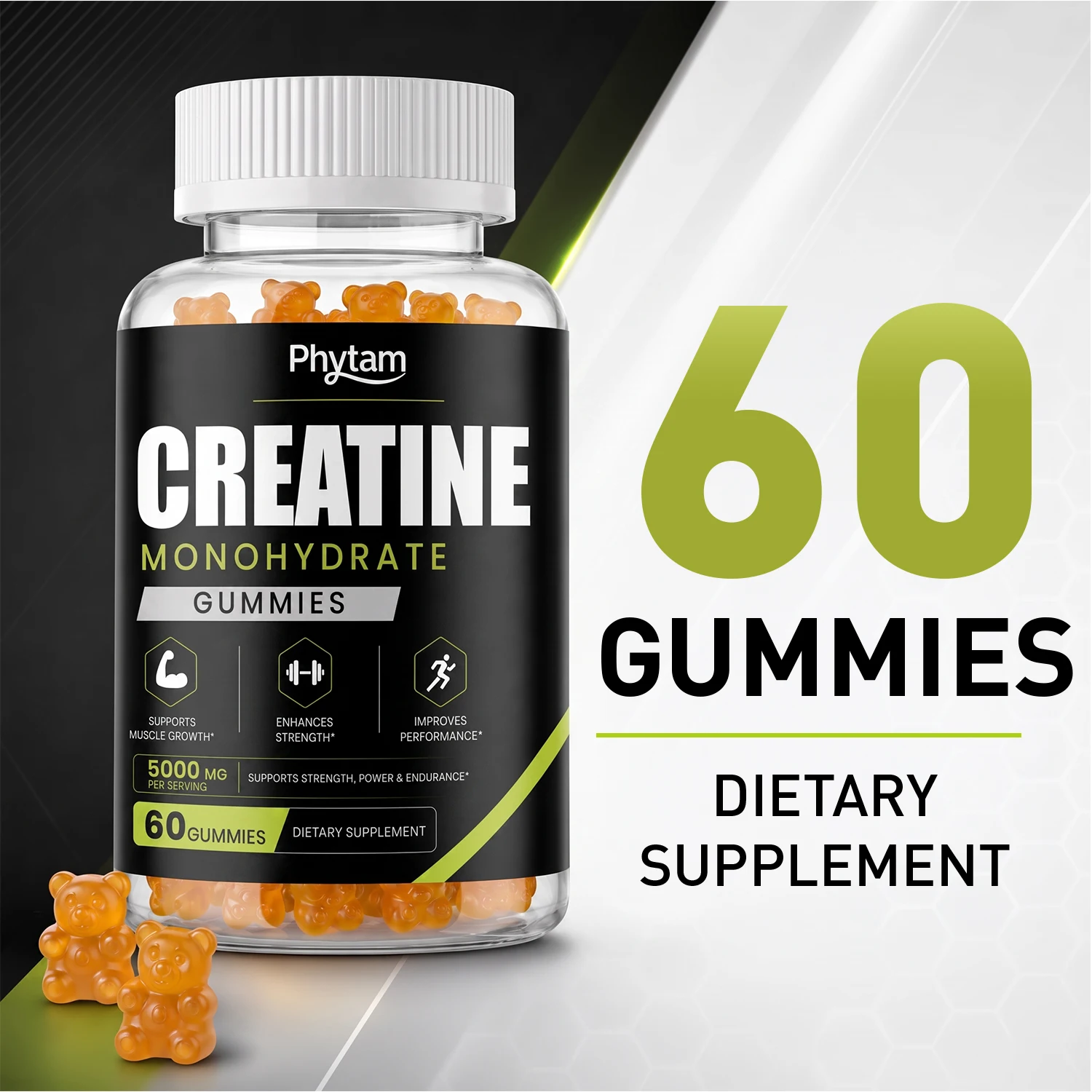 Nutrition Workout - 5000mg Creatine Monohydrate Bear Gummies 60