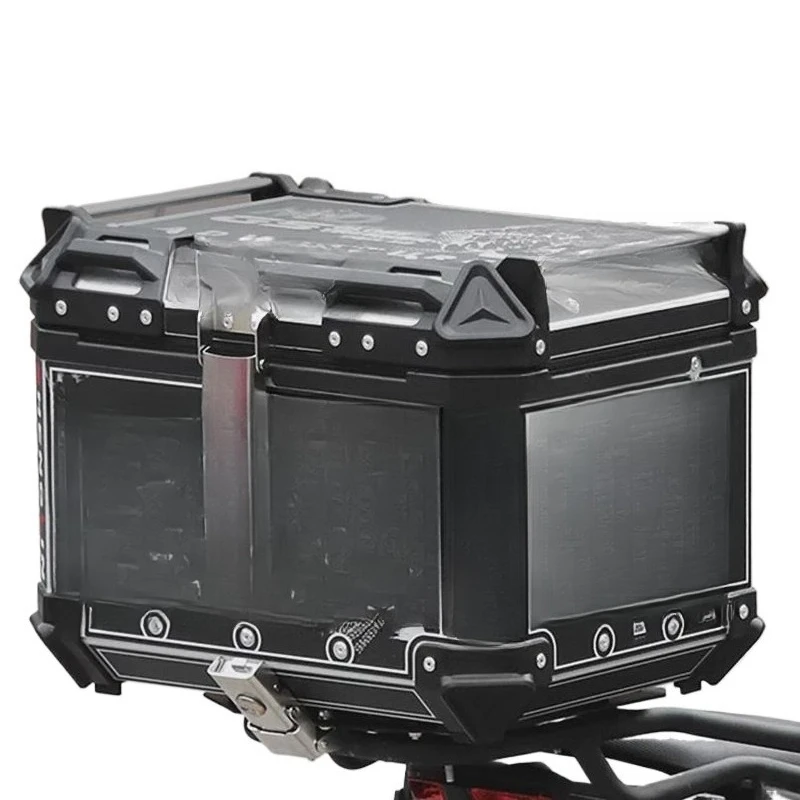 

Motorcycle aluminum alloy trunk capacity 36/45/50/65L pedal trunk universal anti-drop line