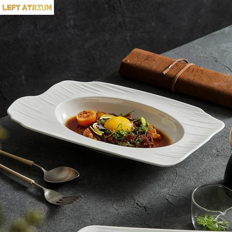 Western-style soup dishes deepen ceramic dishes, pasta dishes, white French steak dishes, and kitchen water salad dishes.