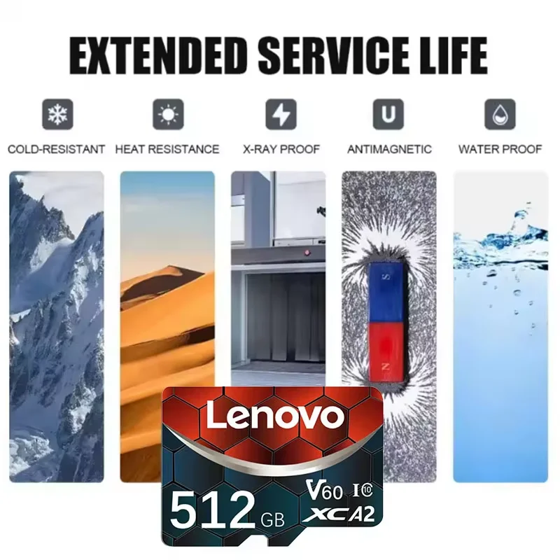 Lenovo High Speed Expansion Mobile Phone Memory Card 128GB Micro SD Card 64GB Mini SD Card 512GB TF SD Card 256GB For Camera