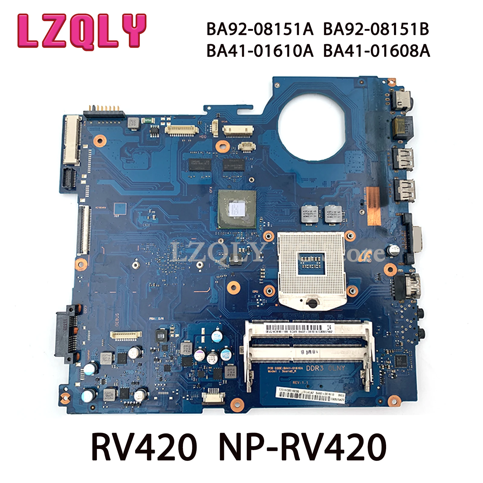 

LZQLY For Samsung RV420 NP-RV420 Laptop Motherboard BA92-08151A BA92-08151B BA41-01610A BA41-01608A GT520M 1GB HM65