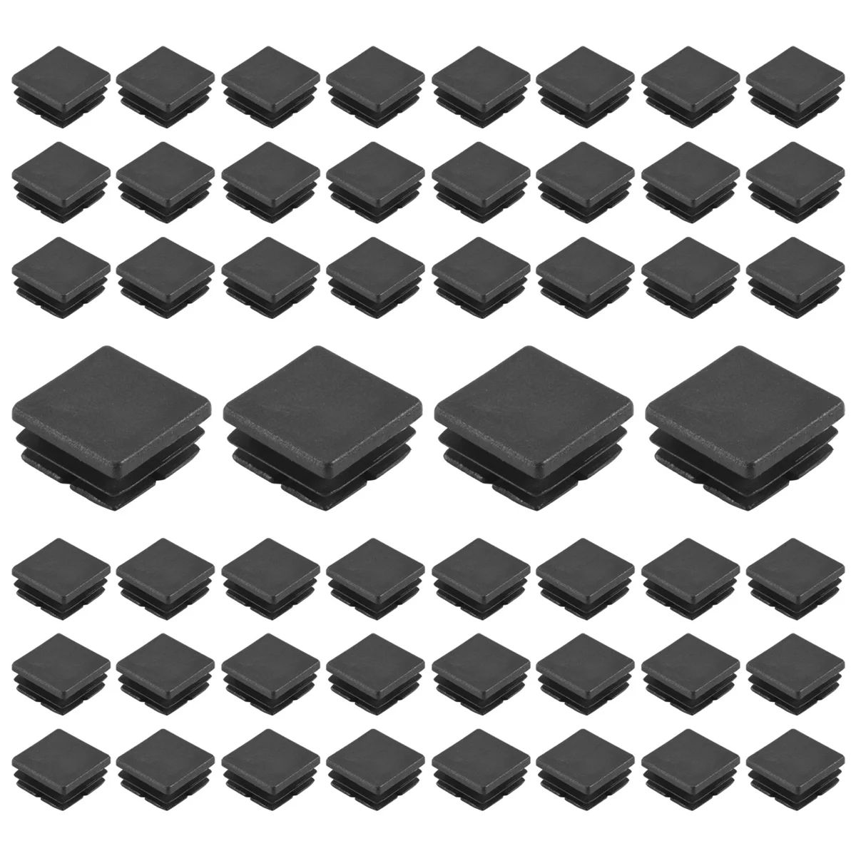 Tapón de tubo cuadrado de 1 pulgada, tapones de plástico, tapa de tubo, cubierta de tubo, inserto de tubo, tapones deslizantes para silla, 200 piezas