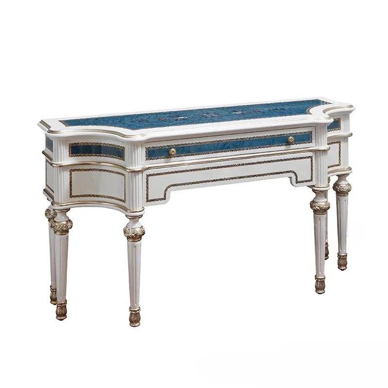 LXFrench luxury solid wood veneer shell parquet dresser European makeup tableSSS