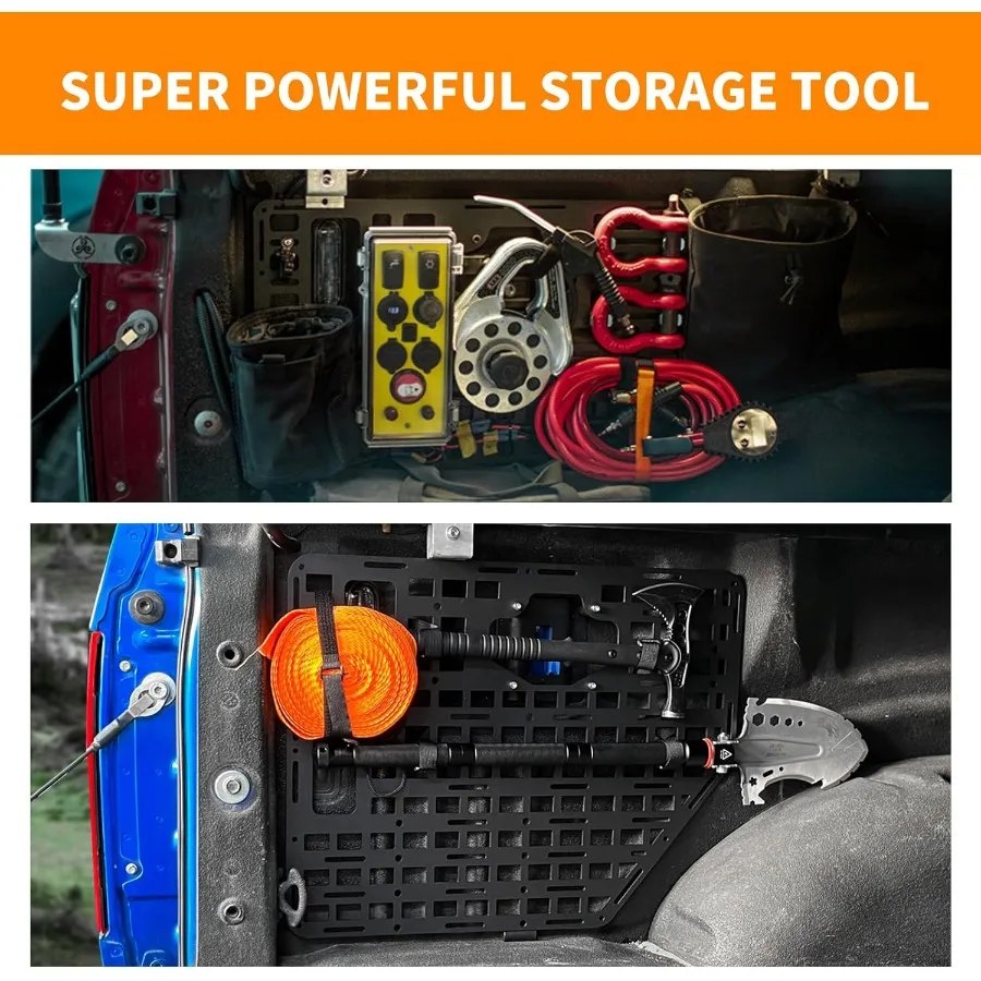 Side Bed Molle Panel Rack System Cargo Storage Organizer for 20152022  F150 Trucks 2pcs Black Durable Tactical Storage Sol